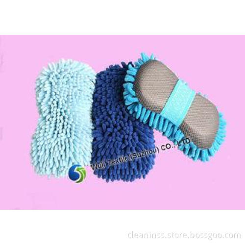 Flexibility Chenille Car Wash Sponge with Long Pile , Micro